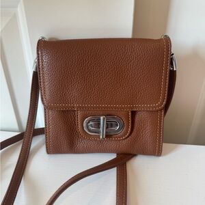 Kesslord Elegant Tan Leather Crossbody Bag